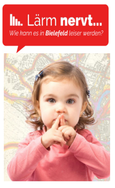 Mädchen vor Lärmkarte