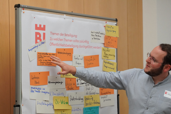 Themen der Beteiligung an einer Pinnwand