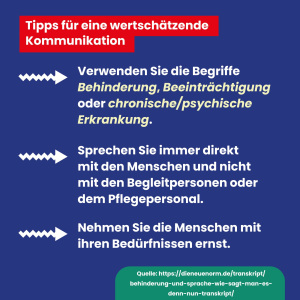 Wertschätzende Kommunikation Behinderung